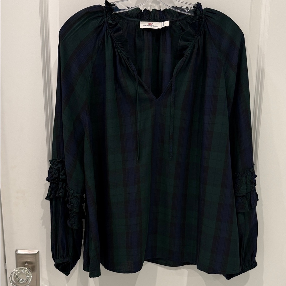 Vineyard Vines Black Watch Plaid Top
